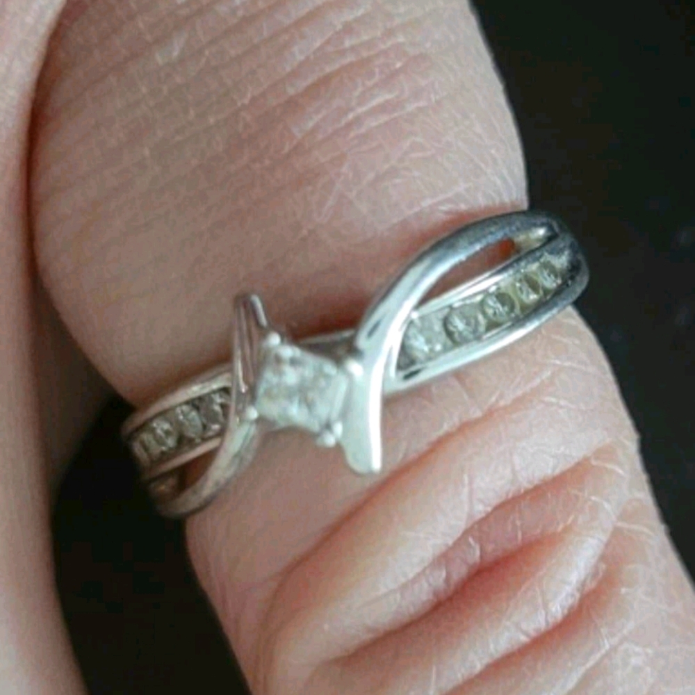 Sterling Silver Sapphire ring size 7